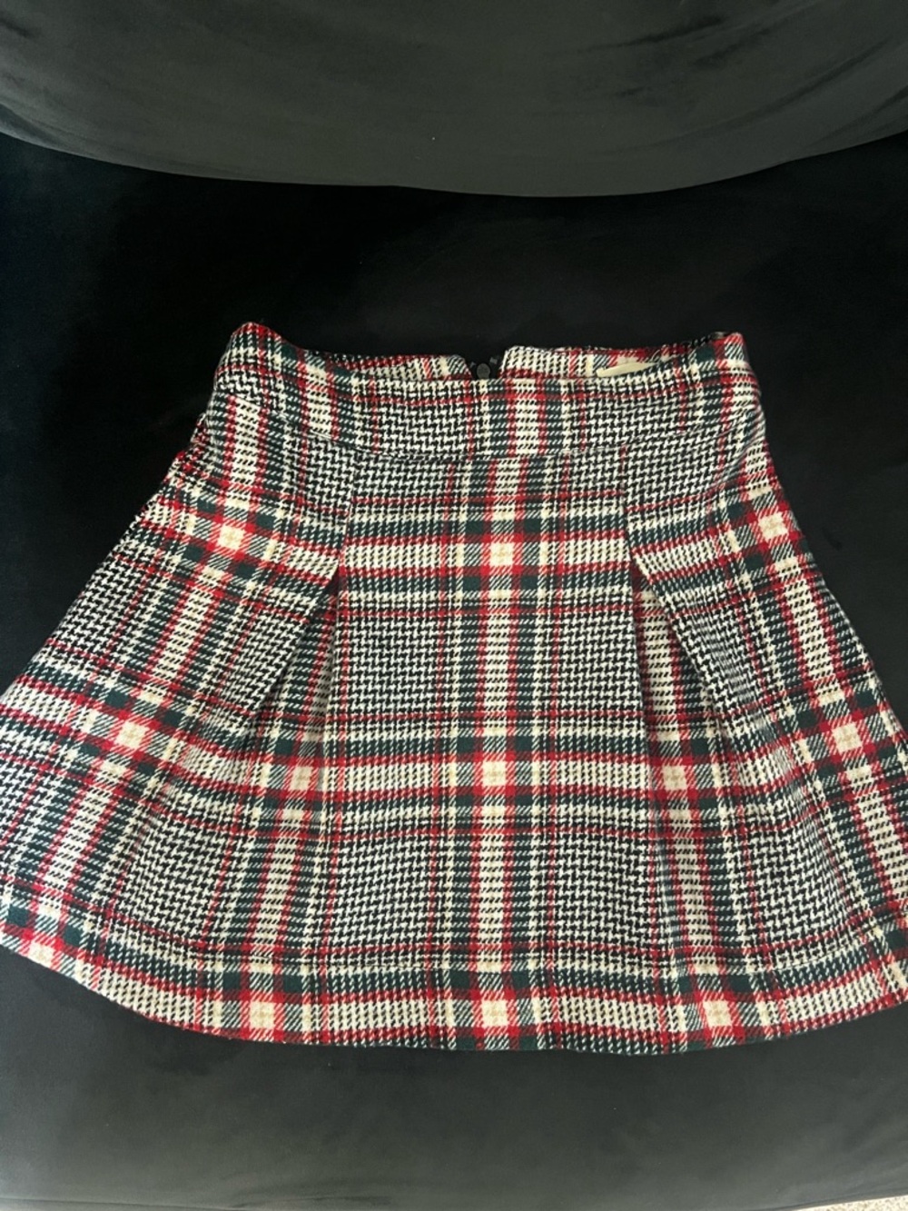 Girls Copper Key plaid skirt